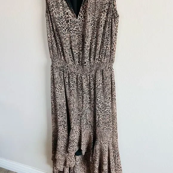 1 State Women’s Sleeveless Leopard High Low Dress Size S - Picture 3 of 9
